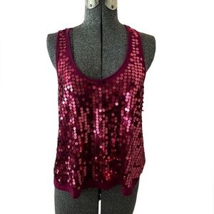Almost famous sequin front tank, Large